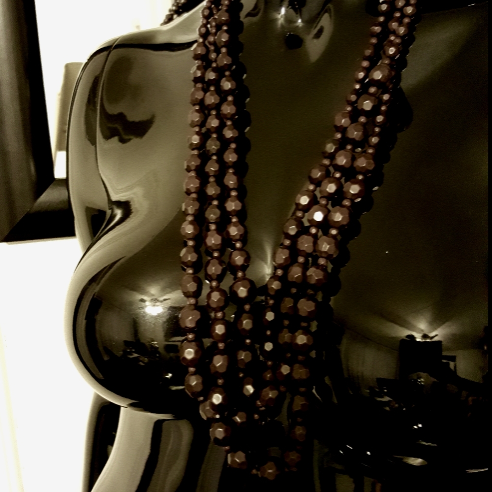 Dark Purple/Brown 3 stringed Necklace